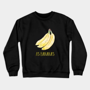 Bananas Portuguese Watercolor Pop Art Crewneck Sweatshirt